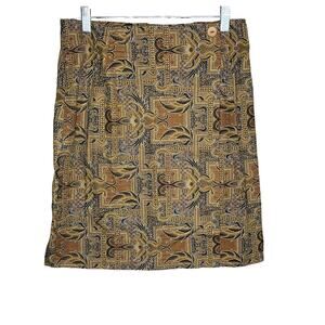 Vintage 90's Jaspe Brown Print Skirt M